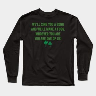 If You're Irish Come Into The Parlor Song Lyric Long Sleeve T-Shirt